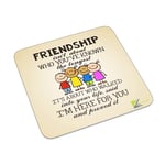 Kruzroyal FM069 Friendship isn't about who you've known the longest, it's about who walked into your life, said i'm here for you and proved it Novelty Funny Idea Glossy Metal Small Fridge Magnet