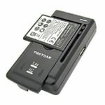 Universal Phone / Camera Battery External Charger & USB Port - Desktop Charger