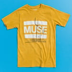 Official Muse Origin Of Symmetry Yellow Vintage Wash T-Shirt : XL,XXL