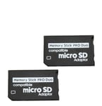 com-four® Adaptateur Micro SDHC vers MS Pro Duo 2X Carte mémoire microSD àMemory Stick pour Appareil Photo Sony PSP Téléphone Mo