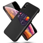 IPhone X/XS kuori korttipaikalla - Musta