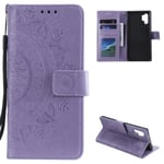 Samsung Galaxy A32 5G - Mandala Läder Fodral - Lila Purple Lila