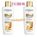 L'Oreal Paris Age Perfect Cleansing smoothing & Anti fatigue Milk 2 X 200ml