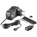 Universal lader/Adapter, 1.5A, 3-12V