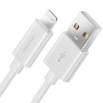 deleyCON 2m (6.57 ft.) Lightning 8 Pin USB Charging & Data Cable MFI Certified & Compatible with iPhone 12 Pro Max 12 Pro 12 Mini SE (2. Gen.) 11 Pro Max XR XS Max XS X 8 Plus 8 - White