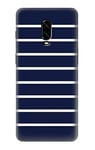 Navy White Striped Case Cover For OnePlus 6T