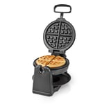 Nedis Waffle Maker | Belgiske vafler | 17 cm | 1000 W | Automatisk temperaturkontroll | ABS / Rustfritt Stål