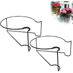 Flytande Trädgårdsräcke Planterhylla, Växtfällor För Krukor På Räcke, Balkongräcke Växtställ, Metallhängande Planter För Utomhusfönster Veranda 2 Pcs