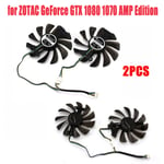 2pcs GPU Cooling Fan Graphics Card for ZOTAC GeForce GTX 1080 1070 AMP Edition