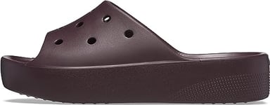 Crocs Femme Toboggan Plateforme Classique Sandale Glissante, Cerise, 34 EU