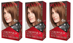 Colorsilk Permanent Hair Dye Light Golden Brown 54/5g, Pack Of 3