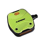LOOK Cycle - Geo City Grip Bicycle Pedals - Flat Pedals - Slip-Proof Safety - Innovative Activ Grip Rubber - Premium High-Performance Urban Bike Pedal - Lime