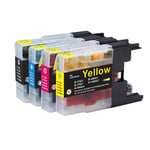 4 XL Ink Cartridges compatible with Brother MFC-J6510DW & MFC-J6710DW 