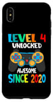 iPhone XS Max Level 4 Unlocked Awesome Since 2020-4th Birthday Gamer Case