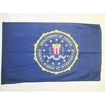 AZ FLAG - Drapeau FBI des Etats-Unis - 150x90 cm - Drapeau Federal Bureau Of Investigation Des Usa 100% Polyester Avec Fourreau et cordelette - Pavillon 110 g