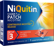 NiQuitin Clear 7mg Patch Nicotine Step 3 Patches - 7