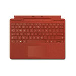 Microsoft Surface Pro 8/X Coque Alcantara avec Fente Poppy Red