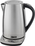 Zanussi 1295D Digital Cordless Kettle LED Display 1.7L Stainless Steel Silver