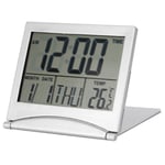 1Pc Portable Folding Travel Digital LED Alarm Clock Temperature Calendar UK AUS