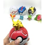 4 st P-okémon Throw N Pop Poke Ball med actionfigur leksaksset zdq