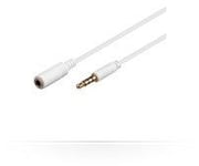 MicroConnect - Rallonge de câble audio - mini jack 4 pôles mâle pour mini jack 4 pôles femelle - 3 m - blanc
