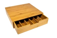Wood wooden 5 compartment 60 coffee pod holder drawer - Coffee maker stand - Tea Coffee storage organiser