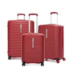 Roncato Set 3 Trolley G+m+c 4 W Vega Valise, 78 cm, 123 liters, Rouge (Rojo)