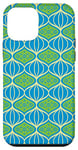 Coque pour iPhone 12 mini Turquoise Green Yellow Teardrop Circle Oval Organic Pattern