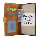 Zipper Standcase Wallet Google Pixel 7a 5G (Brun)