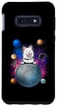 Coque pour Galaxy S10e Finnish Lapphund On The Moon Galaxy Funny Dog In Space Puppy