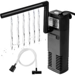 Akvarievattenflödesfilter 4W 300L/H Internt akvariefilter 60L