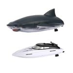 AIHOME RC Ship Shark Toy, 2 in 1 High-speed Remote Control Boat Simulation Remote Control Shark for Lakes, Swim in Water