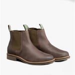Barbour FARSLEY Mens Pull-On Luxury Comfort Leather Chelsea Boots Chocolate