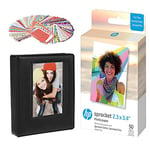 HP Sprocket 2.3 x 3.4 Premium Zink Sticky Back Photo Paper (50 Sheets) Starter Bundle