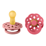 BIBS - Pacifier Boheme 2 PACK - Dusty Pink/Coral - Size 2
