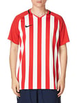 NIKE Men's Striped Division III Football Jersey T-Shirt, University red/White/Black/(Black), L,894081