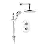 Bristan SHWR PK Artisan Shower Pack Head and Fixed Handset Holder Mixer, Chrome Plated