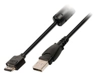 USB 2.0-kabel USB A hane - Canon 12-stifts hankontakt 2.00 m Svart