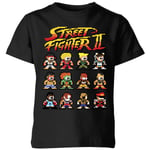 T-Shirt Enfant Personnages 2 Pixels Street Fighter - Noir - 5-6 ans