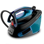 Tefal, Express Vision, Steam Generator Iron, 1.8L water tank, 7 Bar, 130 g/min continuous steam & 600 g/min steam boost, 2 min heat-up, Black and Blue, SV8155G0