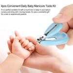 4pcs Convenient Daily Baby Nail Clipper Scissors Nails File Tweezers Manicu