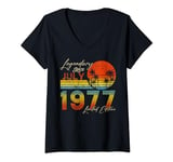 Womens Funny 47th Birthday Made In July 1977 47 Years Old Gifts Men V-Neck T-Shirt