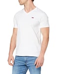 Levi's Men's Original Housemark V-Neck T-Shirt, White, S