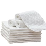 10 st Nappies Burp Cloths Muslin Cloths Absorbent Wash Cloths Fällbara Nappies för Baby
