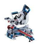 Bosch Professional BITURBO Cordless Mitre Saw GCM 18V-216 D (66 x 305 mm Cutting Capacity, incl. 1 x Circular Saw Blade, 2 x Workpiece Support, Dust Bag, clamp)