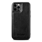 iCarer Läder Skal iPhone 12 Pro Max - Svart