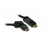 Câble HDMI premium High Speed + Ethernet- rotatif 3 m - Noir