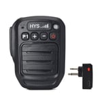 HYS HB980 Wireless Bluetooth PTT Two Way Radio Speaker Microphone Compatible with 2 Pin Kenwood Plug Adapter for Walkie Talkie Baofeng Kenwood WOUXUN Walkie Talkie Radio
