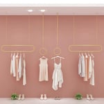 Storage rack. Adjustable hanging clothing store display stand, Metal clothing display ceiling hanger, Clothes hangers for retail stores, For clothing boutiques/cloakrooms/wedding shops shelves ZDDAB