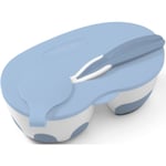 BabyOno Be Active Two-chamber Bowl with Spoon spisesæt til babyer Blue
